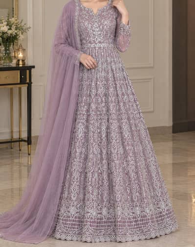 Beautiful Lavender Bridal/Formal Maxi – 1 Time Used | Rs. 10,000