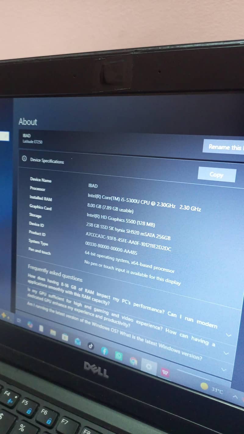 Dell laptop 3