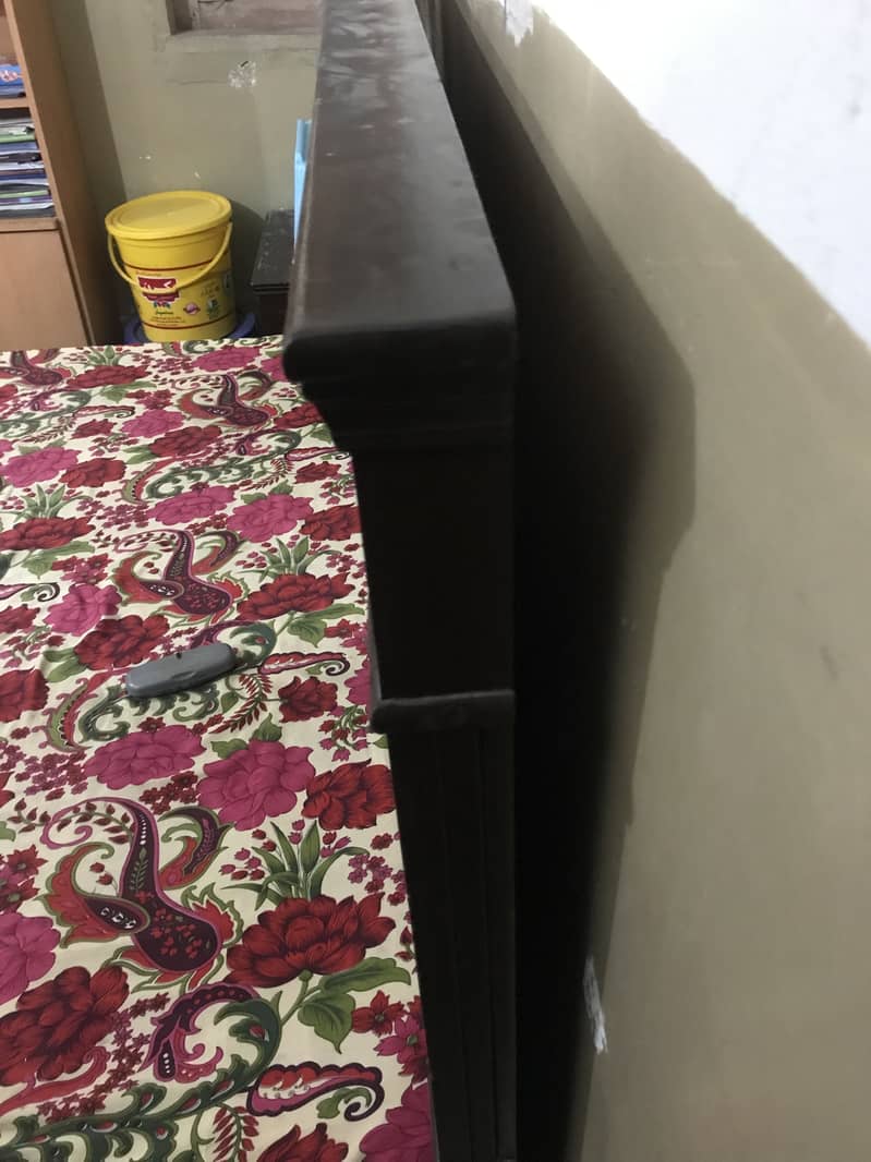 Puri wooden solid bed with side table 4