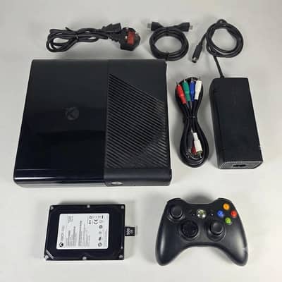 Xbox 360 E Slim 2 original Controller & 100 Games ps3/ps4/ps5/xbox one