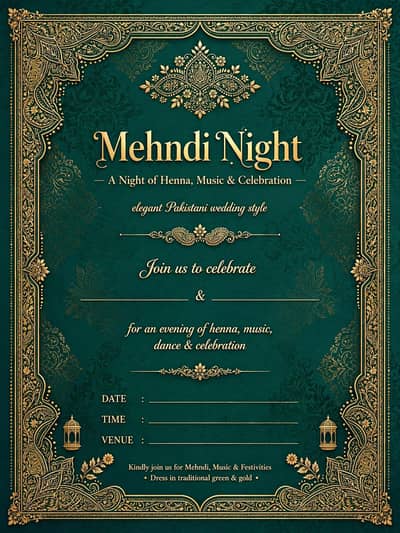 Royal Mehndi Cards - Baraat Walima Cards Printing Rs 30 Peshawar