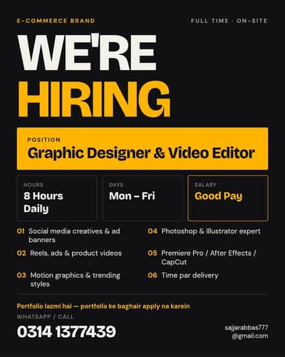 Graphics Designing Job available