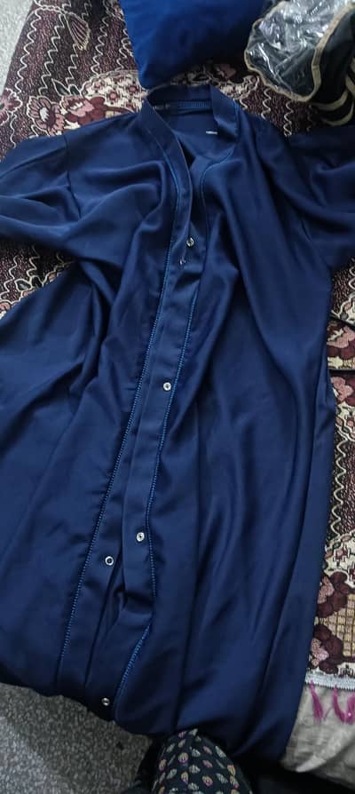blue abaya