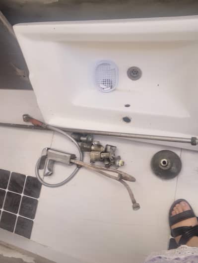 old bath room basin