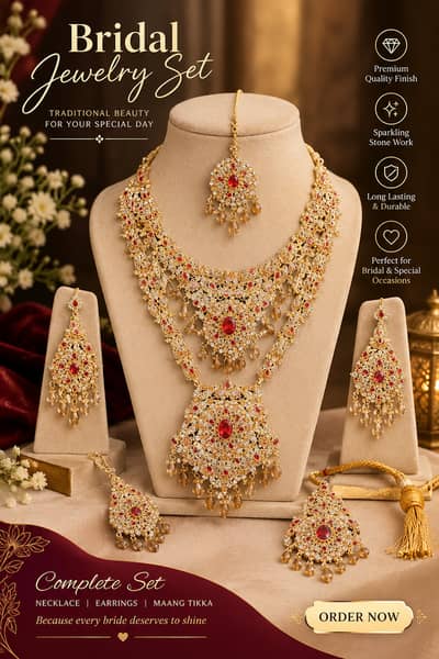Bridal jewelry set 4000 each set (only 1 time used)