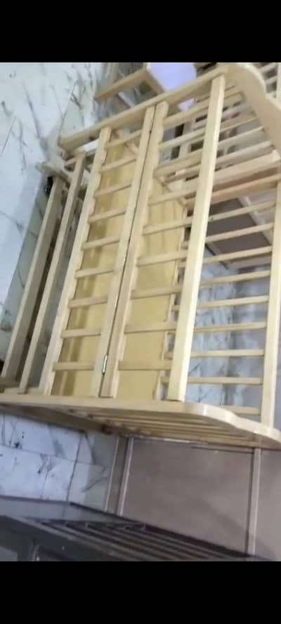 Premium Wooden Baby Cot with Swing