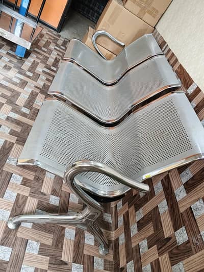 3 seater steel chairs