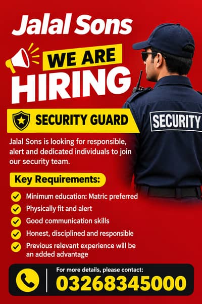 Security Guard – Jalal Sons