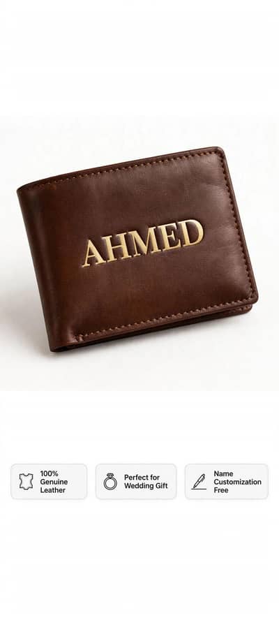 original leather wallet with Name - Gents wallet - Multan