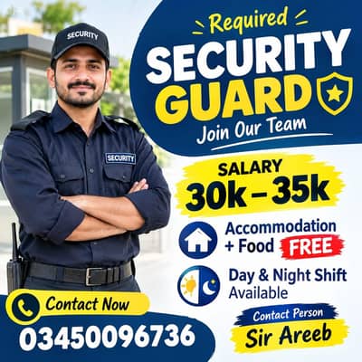 Security Guard Jobs – Salary 30K-35K | Free Accommodation & Food