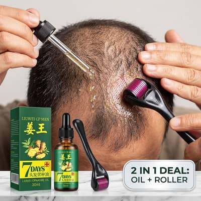 7 Days Hair Growth serum with Derma Roller With 540 Micro Needle Skin