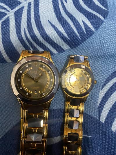 gold electroplated branded swistar original watch