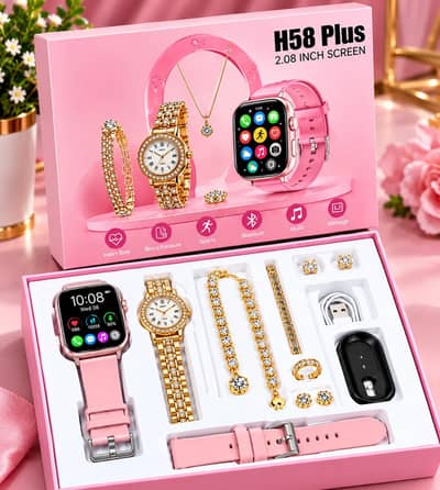 Smartwatch For Girls | smartwatch with jewelery set