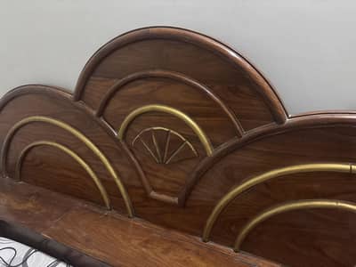 Pure wood bed made from 100 percent pure wood in used condition