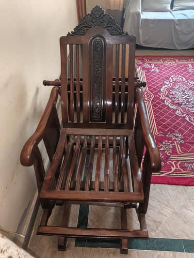 Rocking Chair - Solid Sheesham with Soft Cushion