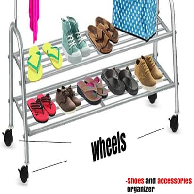Black multi level wardrobe organizer for small homes