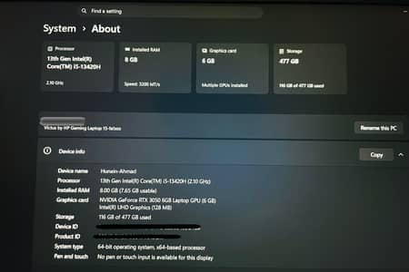 HP victus 15