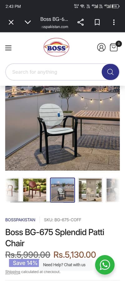 Oudoor set 4 chair with table 1 table