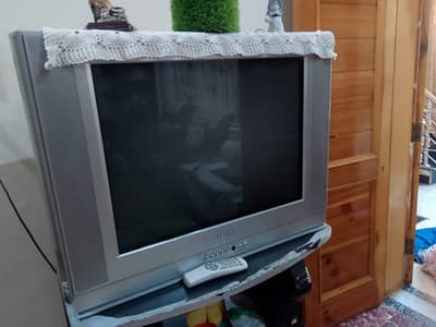 Tv with trolly for sale