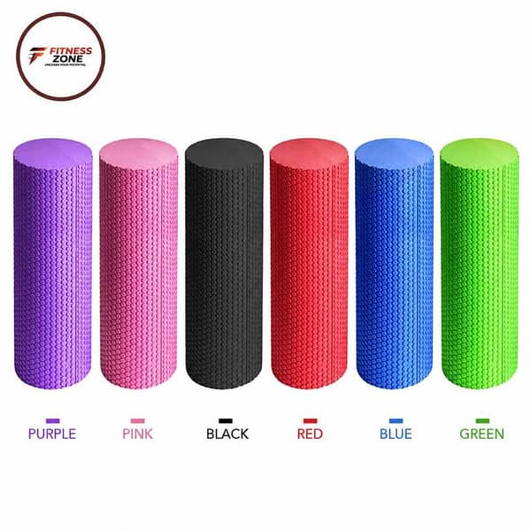 High Density EVA Foam Roller for Exercise, Stretching, Yoga & Fitness - 12/18 Inch & Exercise Foam Roller (Multicolor)