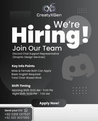 Hiring agents for discord sales team
