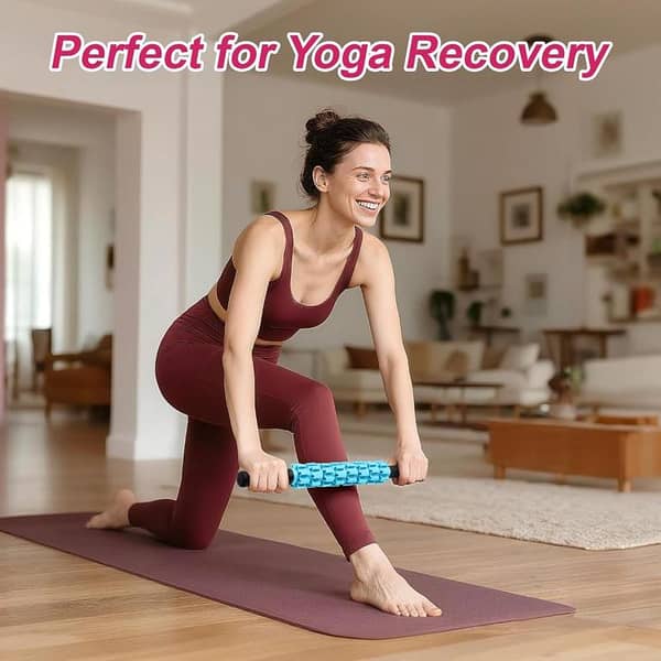 Handheld Massage Roller Stick with Rolling Pins for Fitness, Exercise & Relaxation