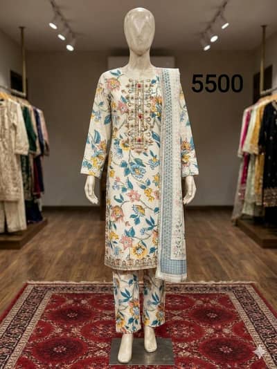 lawn 3 piece suit