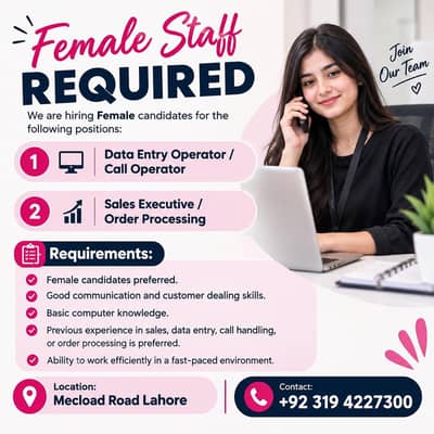 Female Sales & Customer Support Executive