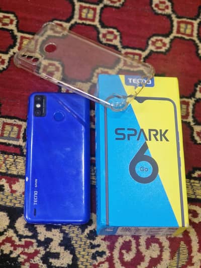 Techno spark 6 go with box.