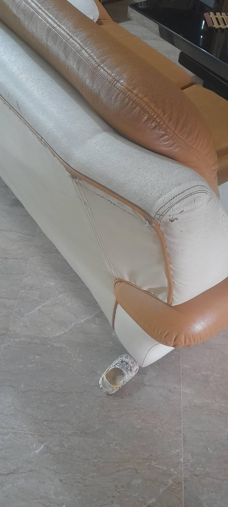 leather poshish sofas 3+2+1 1