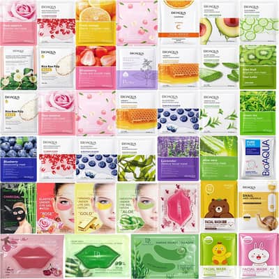 BIOAQUA/SADOER Pack of 15 Moisturizing Facial Face Sheet Mask