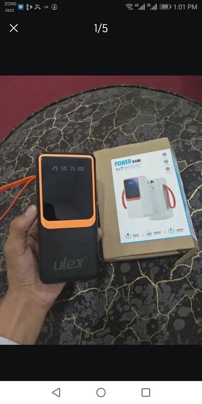 Ulex 30000 mAh Power Bank 4 built-in cable 10 by 10 Condition