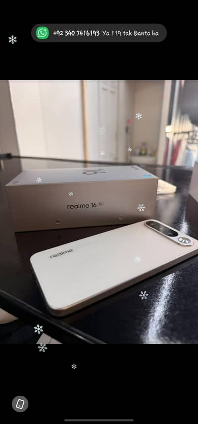 Realme 16 5g 8+10 gb box pack condition