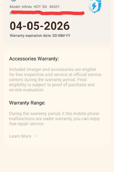Infinix Hot 50i X6531 | 128GB | 12GB RAM | Complete Box with warranty
