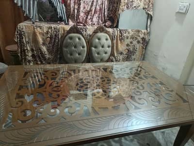 brand new dining table with 6 chair's