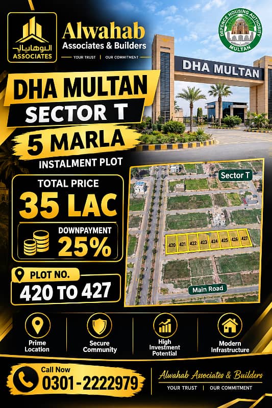 installment plot Sec T DHA multan 0