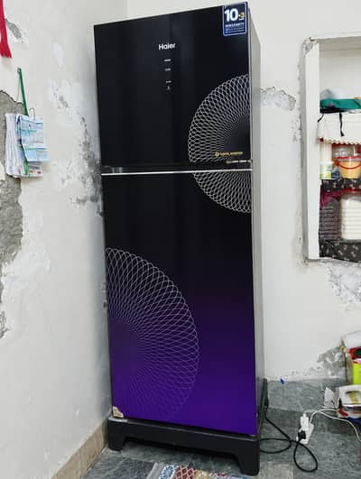 Haier HRF-438 IAPA+ 408L Digital Inverter Fridge, Purple Colour