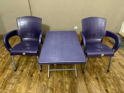 4 Chairs + 1 Table Plastic Set