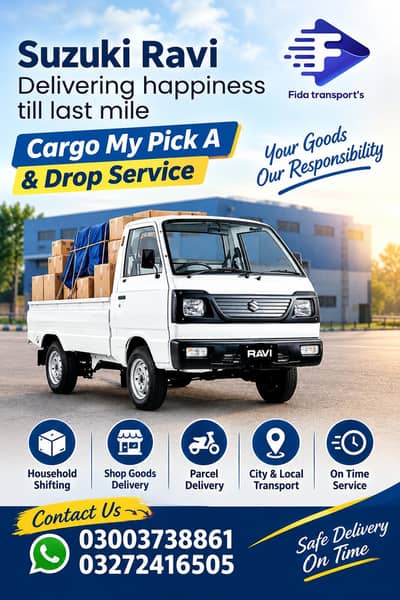 Suzuki Ravi Pickup Service | Korangi Mehran Town to All Over Karachi