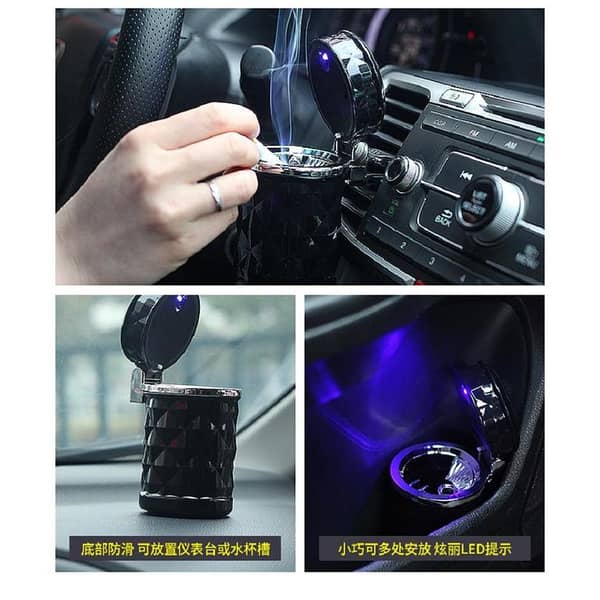 Portable Aluminum LED Car Ash Tray