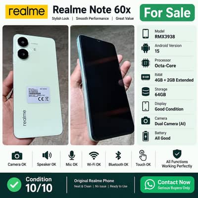 Realme Note 60x 4GB RAM + 64GB Storage | Android 15