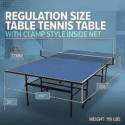 International Standard Foldable Table Tennis Table Standard Size 9'x5'