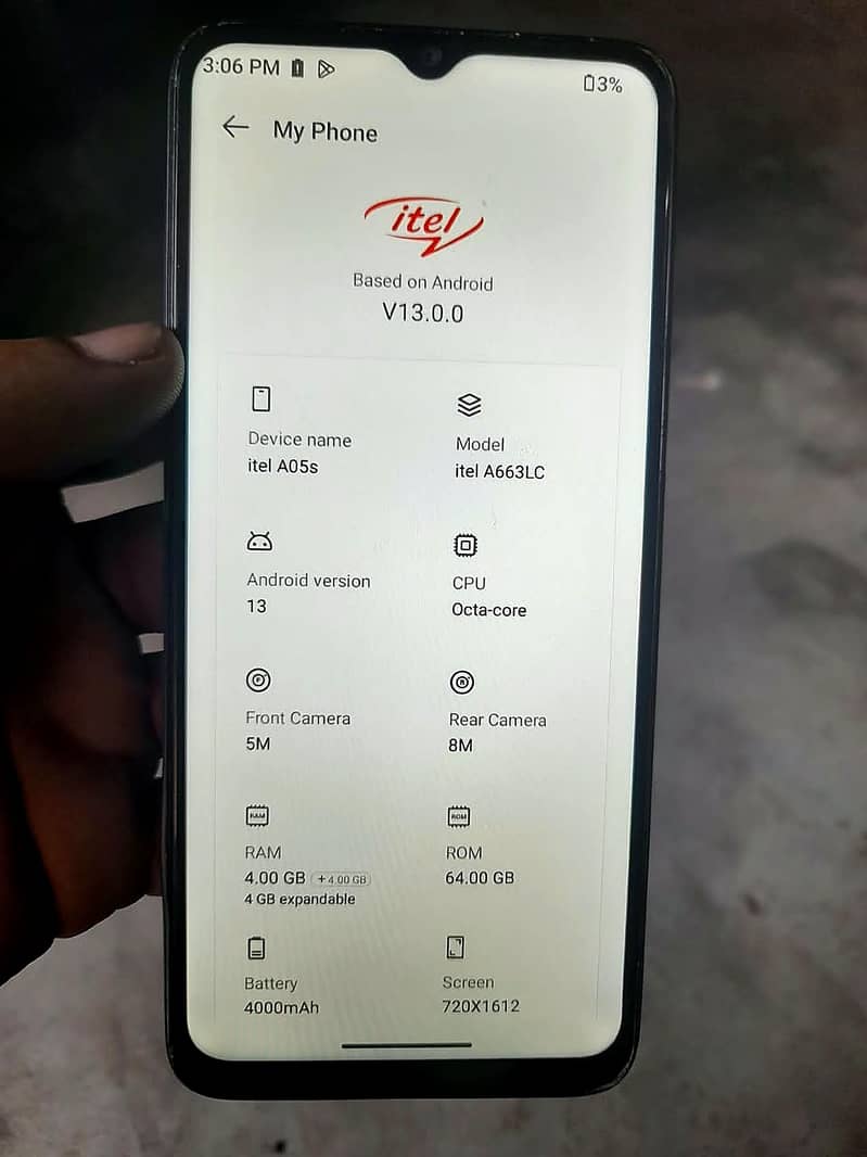 Itel A05s 1