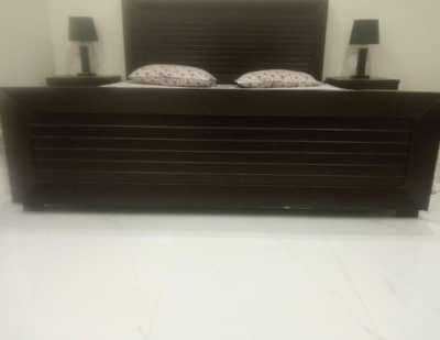 King size double bed with side tables