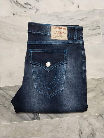 True Religion Export Denim Jeans For Men's | Back Pocket Flapper Style