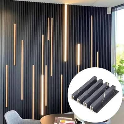 WPC fluted panle- Media wall-PVc fancy ceiling-Vinyl floor-Wallpaper