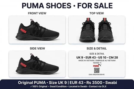 original puma shoes UK 9 made in Vietnam