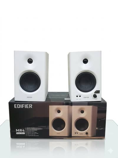 Edifier MR4 Studio Monitors (White) - Brand New Condition