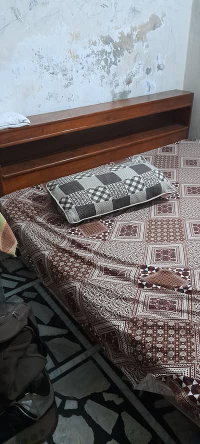 King size wooden double Bed