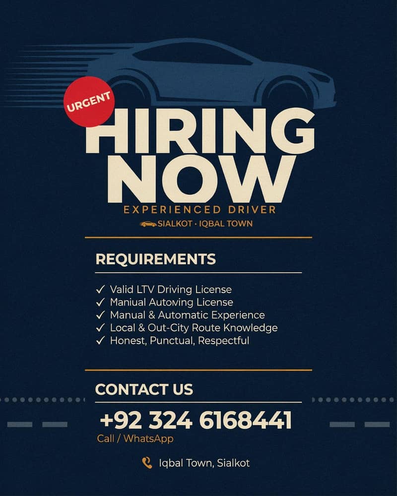 Experienced Driver Required 0